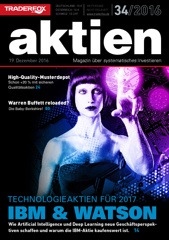 Cover des Aktien-Magazins 34 / 2016 vom 19. Dezember 2016