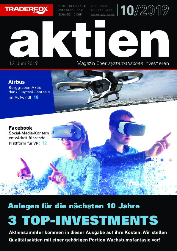 Cover des Aktien-Magazins Nr. 10 / 2019 vom 12. Juni 2019