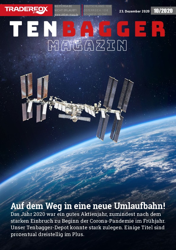 Cover des Tenbagger Magazins 10 / 2020 vom 23. Dezember 2020