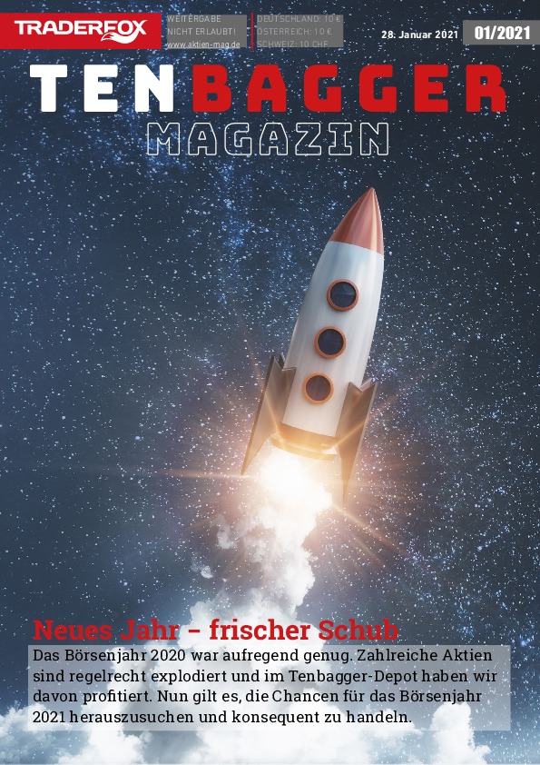 Cover des Tenbagger Magazins 01 / 2021 vom 28. Januar 2021