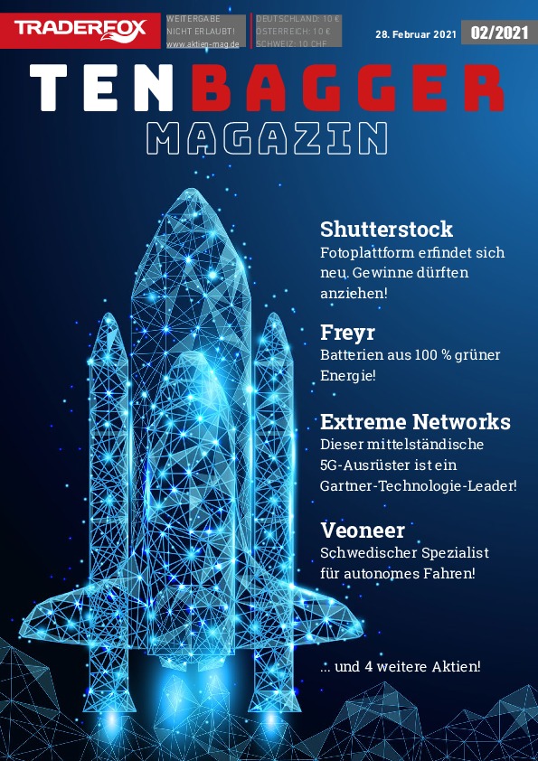 Cover des Tenbagger Magazins 02 / 2021 vom 26. Februar 2021