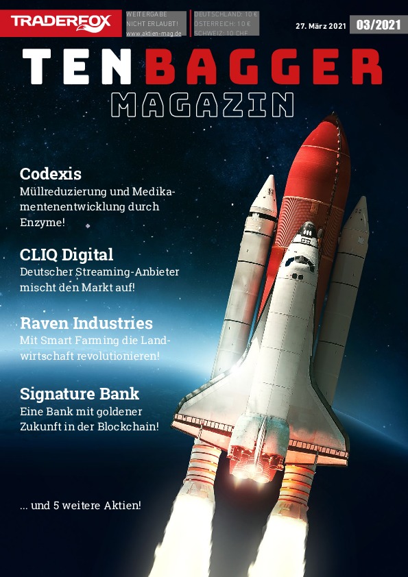 Cover des Tenbagger Magazins 03 / 2021 vom 26. März 2021