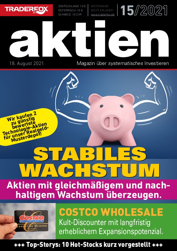 Cover des Aktien-Magazins 15 / 2021 vom 17. August 2021