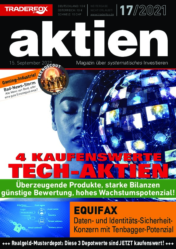 Cover des Aktien-Magazins 17 / 2021 vom 14. September 2021