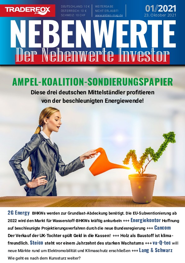 Cover des Nebenwerte Investor-Magazins 01 / 2021 vom 22. Oktober 2021