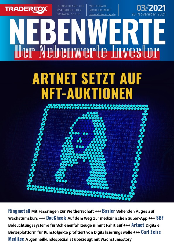 Cover des Nebenwerte Investor-Magazins 03 / 2021 vom 25. November 2021