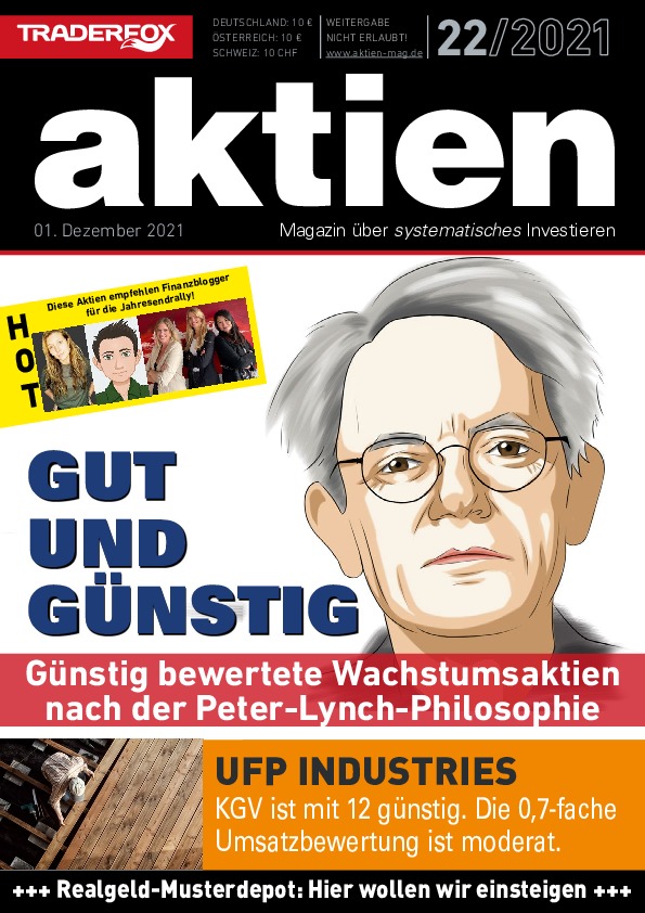 Cover des Aktien-Magazins 22 / 2021 vom 30. November 2021