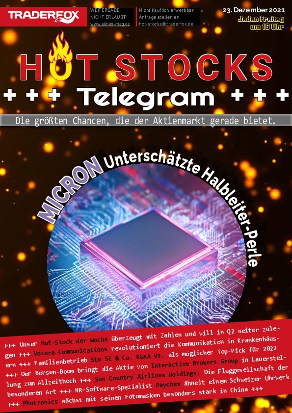 Cover des Trendfollowing-Magazin 34 / 2021 vom 23. Dezember 2021