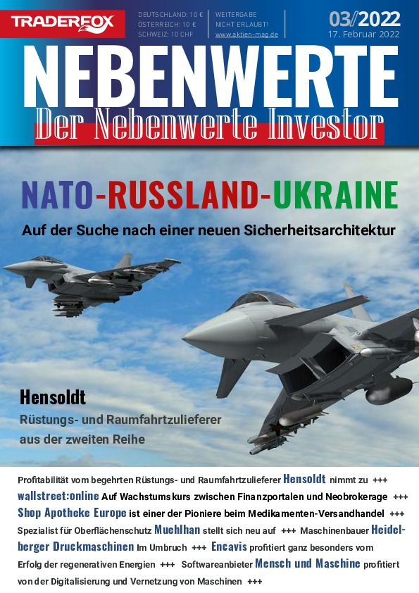 Cover des Nebenwerte Investor-Magazins 03 / 2022 vom 16. Februar 2022
