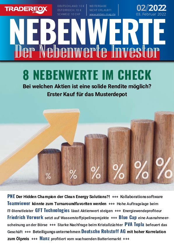 Cover des Nebenwerte Investor-Magazins 02 / 2022 vom 03. Februar 2022