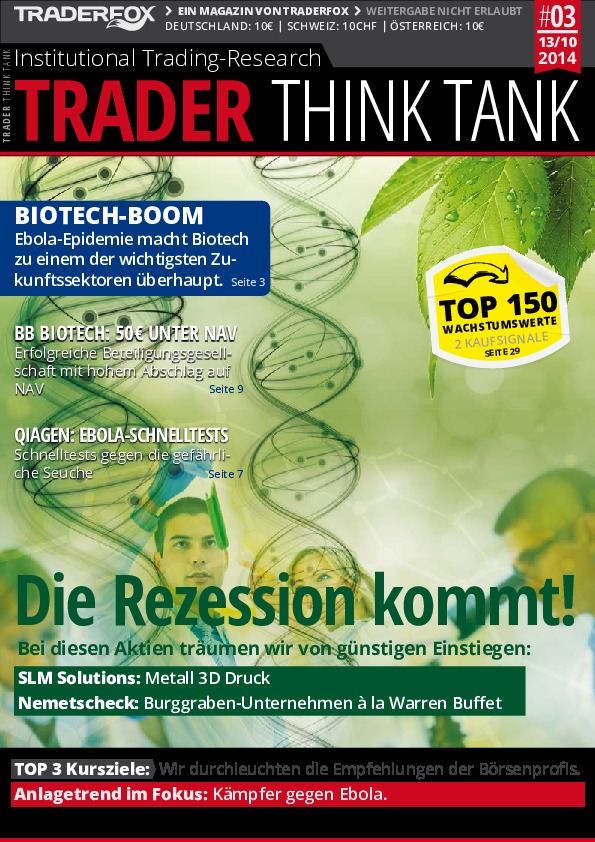 Cover des Aktien-Magazins 03 / 2014 vom 13. Oktober 2014