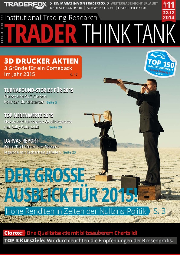 Cover des Aktien-Magazins 11 / 2014 vom 22. Dezember 2014