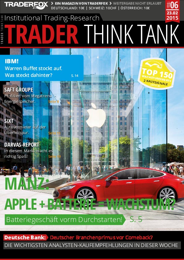 Cover des Aktien-Magazins 06 / 2015 vom 23. Februar 2015