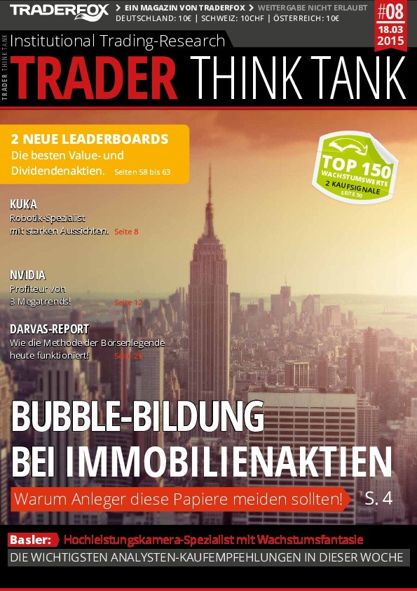 Cover des Aktien-Magazins 08 / 2015 vom 18. März 2015