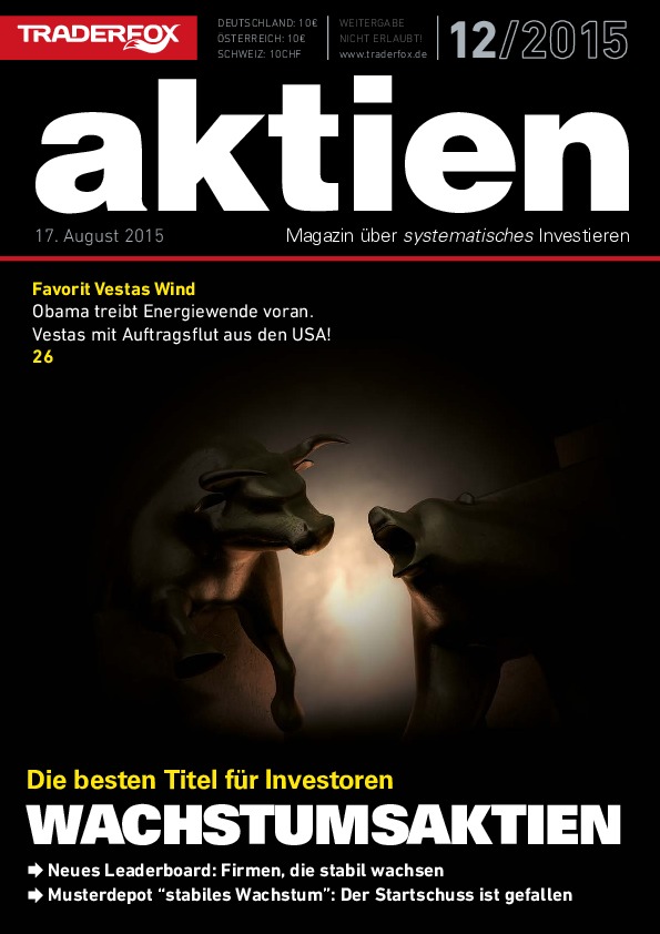 Cover des Aktien-Magazins 12 / 2015 vom 17. August 2015