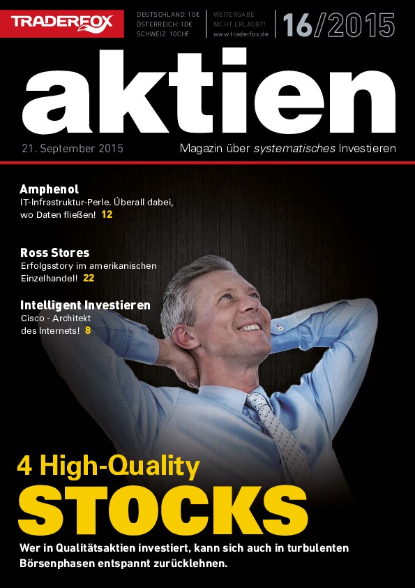 Cover des Aktien-Magazins 16 / 2015 vom 21. September 2015
