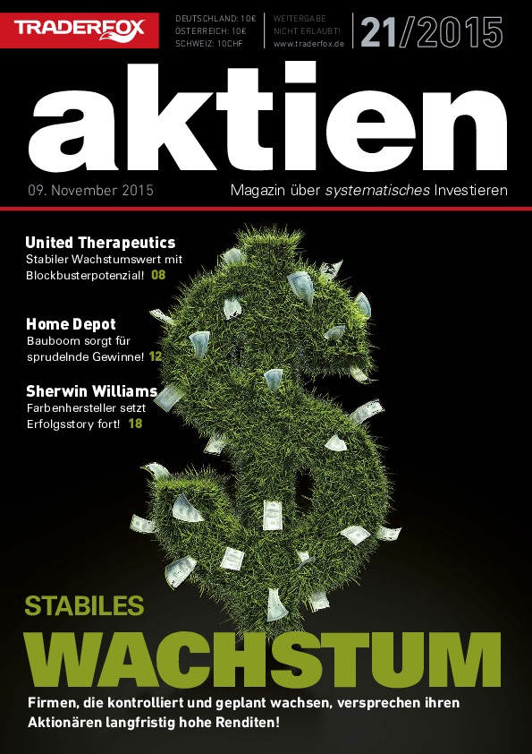 Cover des Aktien-Magazins 21 / 2015 vom 09. November 2015