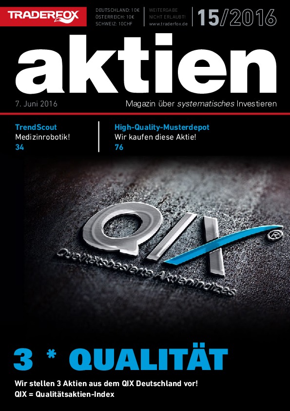 Cover des Aktien-Magazins 15 / 2016 vom 07. Juni 2016