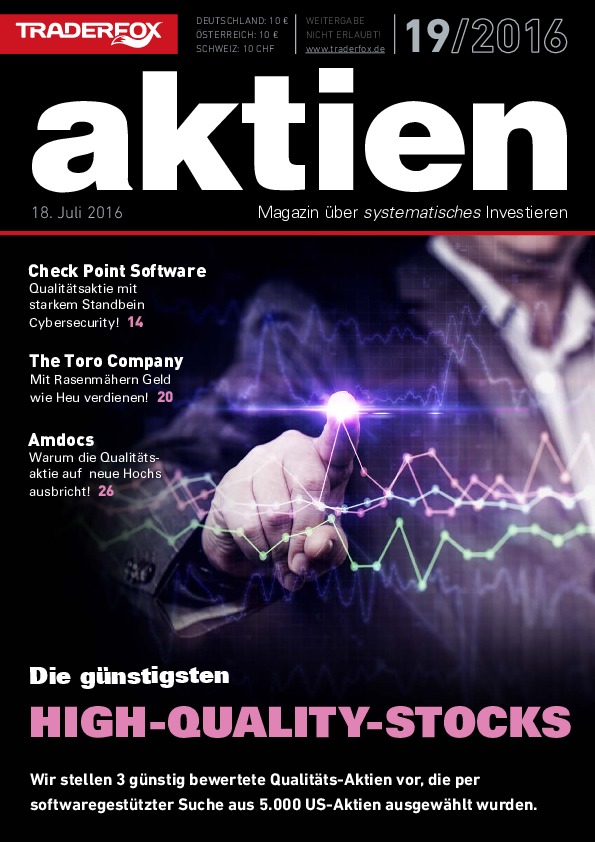Cover des Aktien-Magazins 19 / 2016 vom 18. Juli 2016