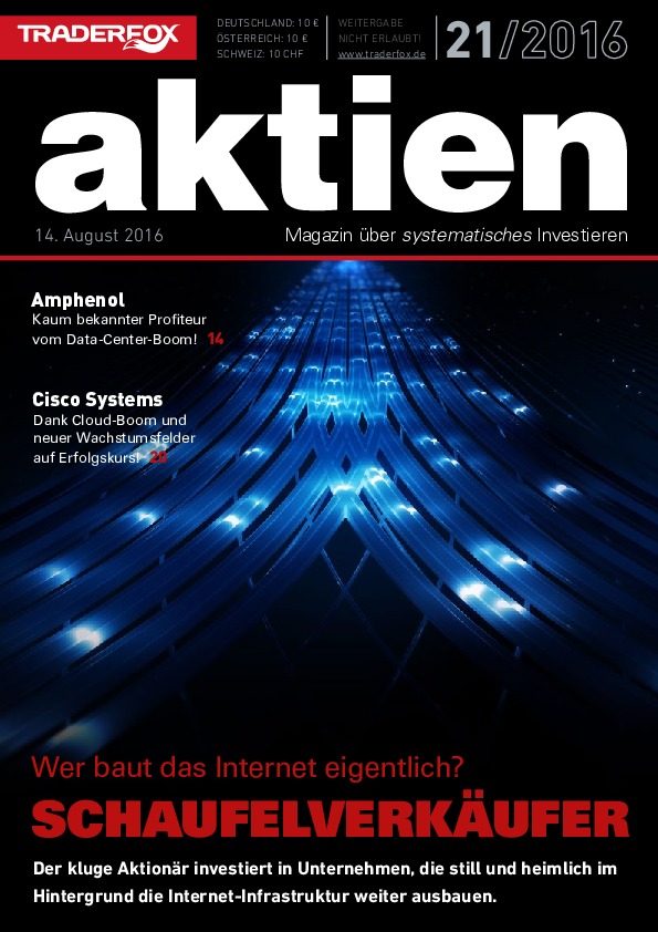 Cover des Aktien-Magazins 21 / 2016 vom 12. August 2016