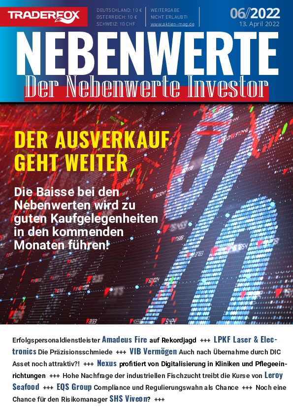 Cover des Nebenwerte Investor-Magazins 06 / 2022 vom 12. April 2022