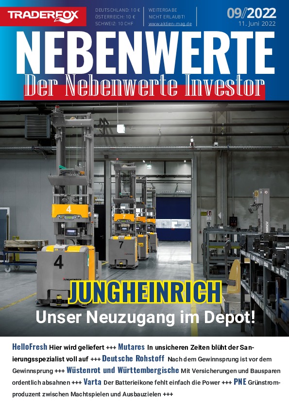 Cover des Nebenwerte Investor-Magazins 09 / 2022 vom 10. Juni 2022