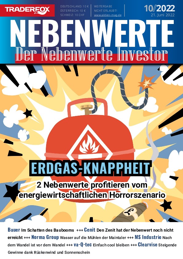 Cover des Nebenwerte Investor-Magazins 10 / 2022 vom 20. Juni 2022