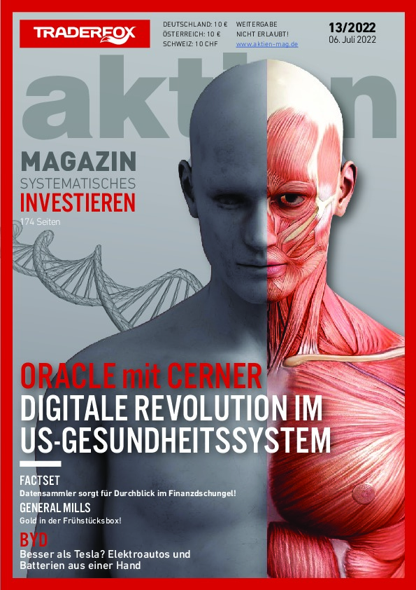 Cover des Aktien-Magazins 13 / 2022 vom 06. Juli 2022