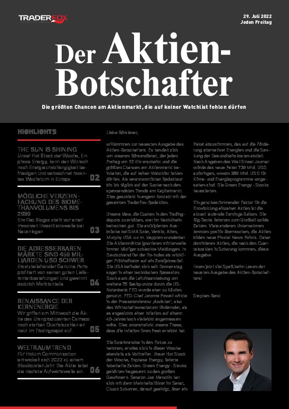 Cover des Trendfollowing-Magazin 10 / 2022 vom 29. Juli 2022