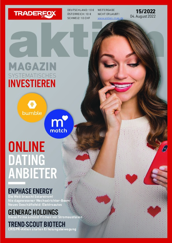 Cover des Aktien-Magazins 15 / 2022 vom 03. August 2022