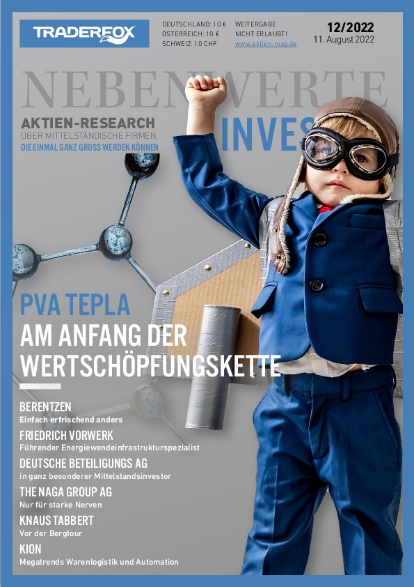 Cover des Nebenwerte Investor-Magazins 12 / 2022 vom 10. August 2022