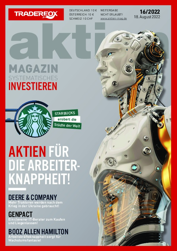 Cover des Aktien-Magazins 16 / 2022 vom 17. August 2022