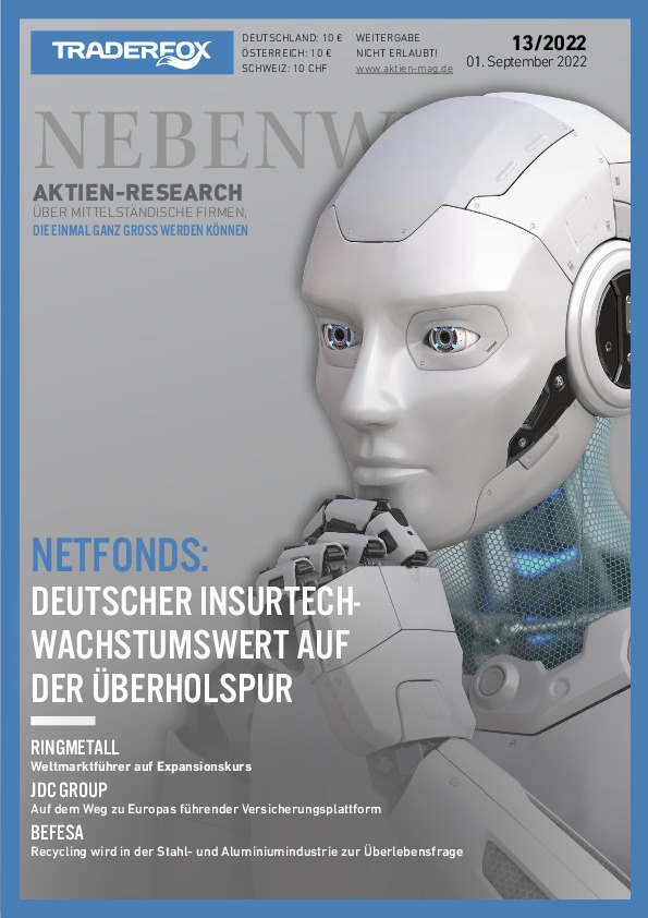 Cover des Nebenwerte Investor-Magazins 13 / 2022 vom 31. August 2022
