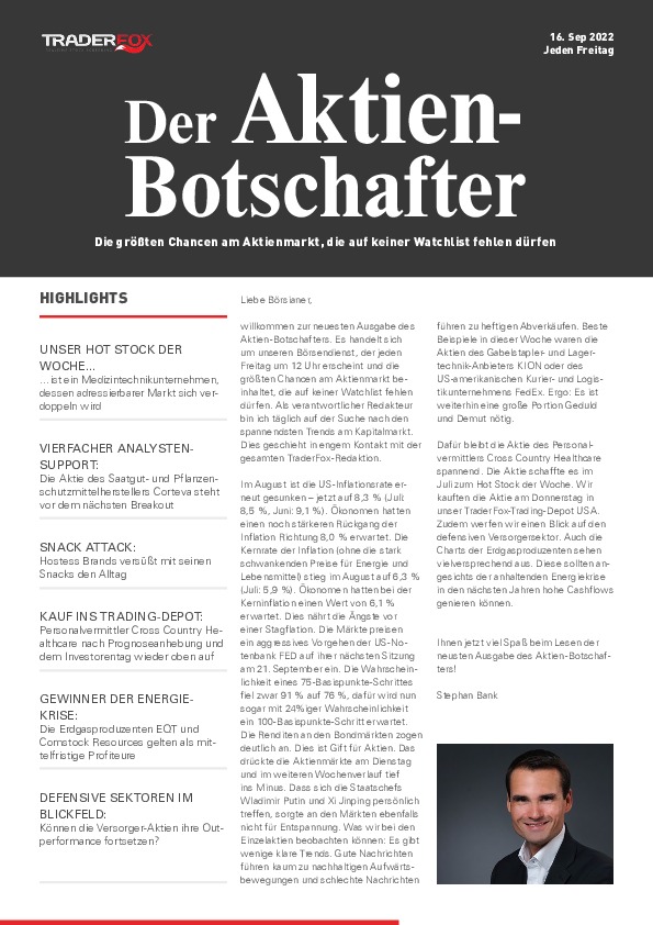 Cover des Trendfollowing-Magazin 16 / 2022 vom 16. September 2022