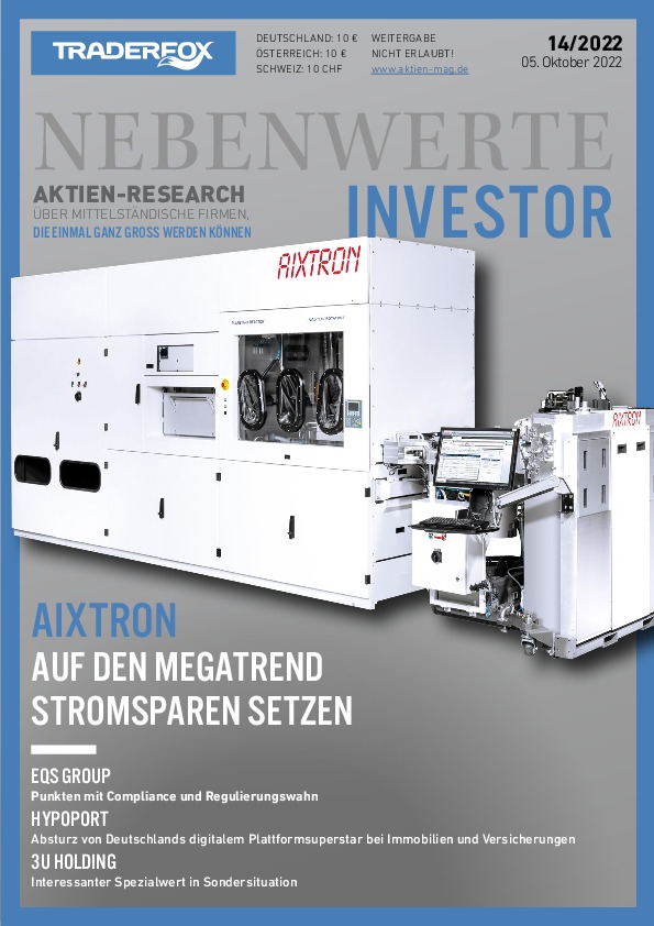 Cover des Nebenwerte Investor-Magazins 14 / 2022 vom 04. Oktober 2022