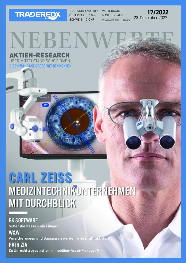 Cover des Nebenwerte Investor-Magazins 17 / 2022 vom 22. Dezember 2022