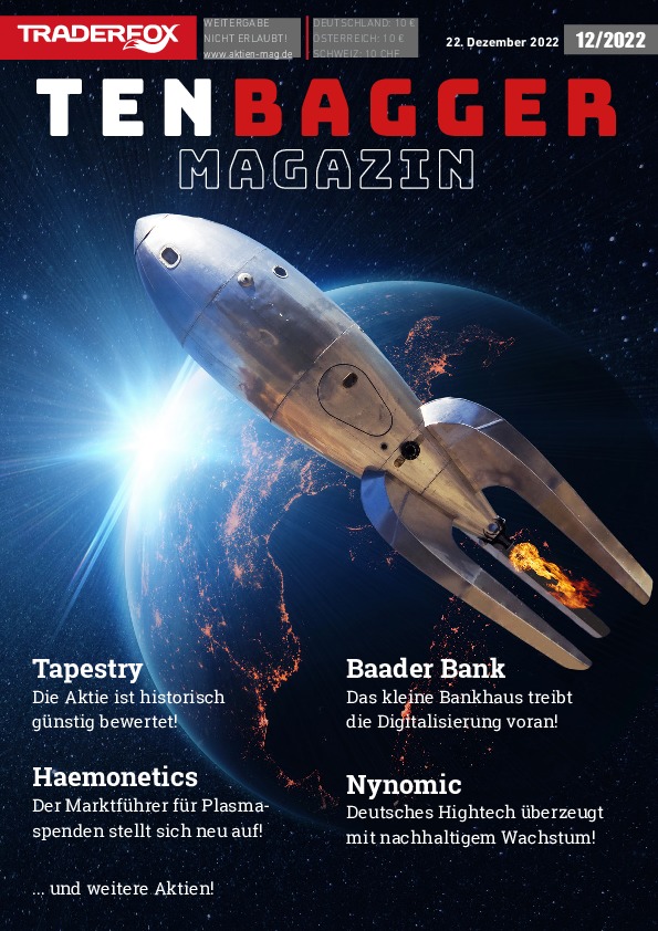 Cover des Tenbagger Magazins 12 / 2022 vom 21. Dezember 2022