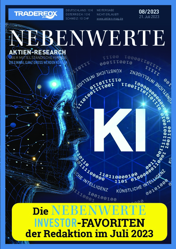 Cover des Nebenwerte Investor-Magazins 08 / 2023 vom 20. Juli 2023