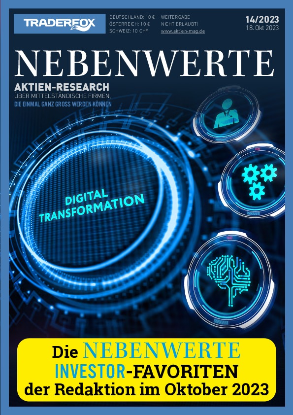 Cover des Nebenwerte Investor-Magazins 14 / 2023 vom 17. Oktober 2023