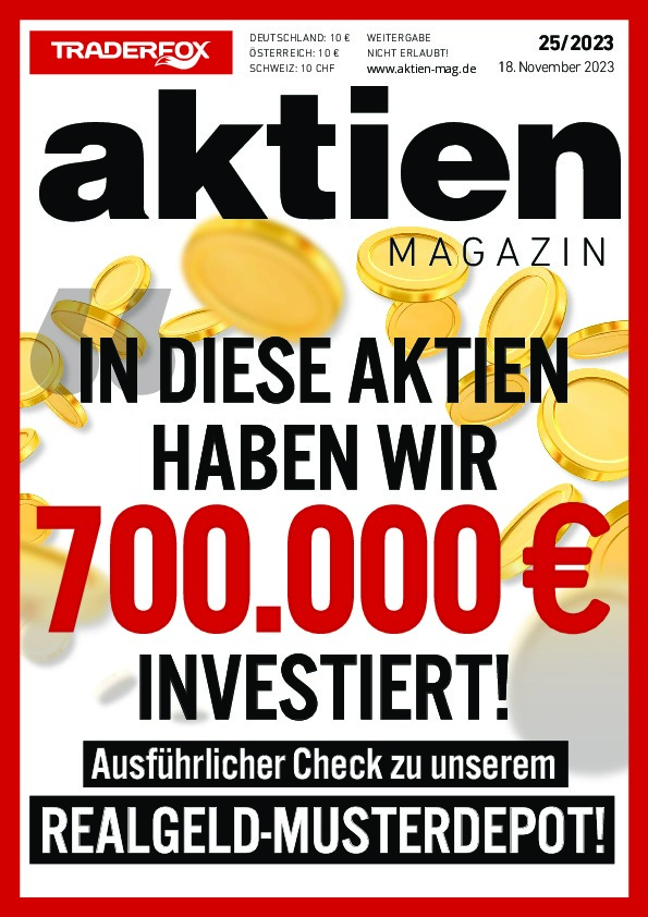 Cover des Aktien-Magazins 25 / 2023 vom 17. November 2023