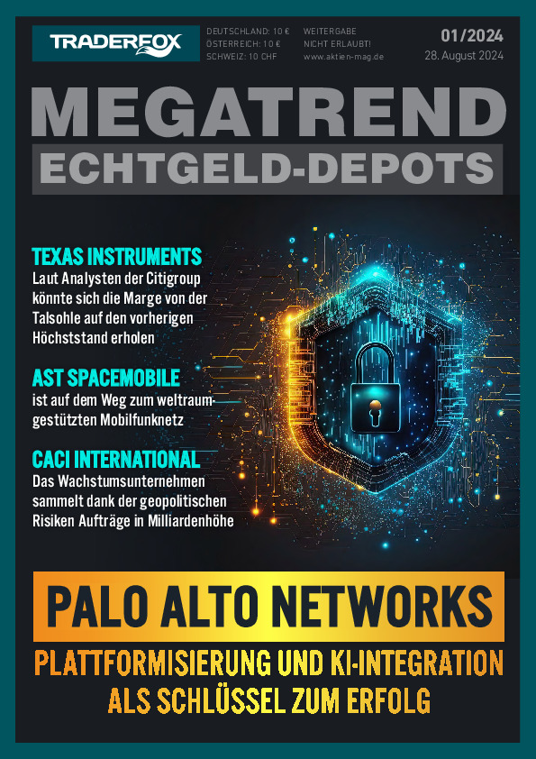 Cover des Megatrend-Echtgeld-Depots 01 / 2024 vom 28. August 2024