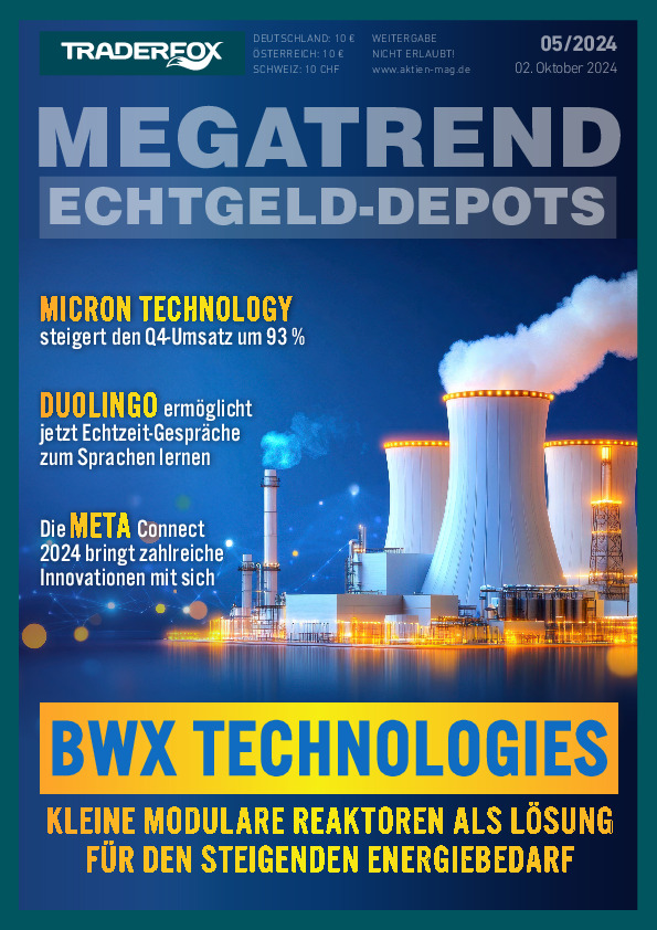 Cover des Megatrend-Echtgeld-Depots 05 / 2024 vom 02. Oktober 2024