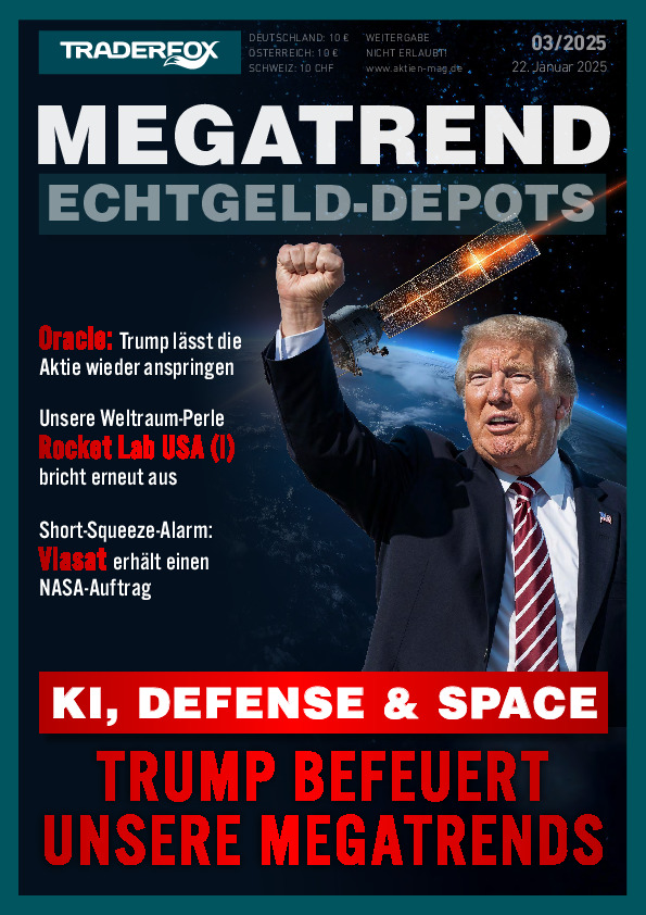 Cover des Megatrend-Echtgeld-Depots 03/2025 vom 22. Januar 2025