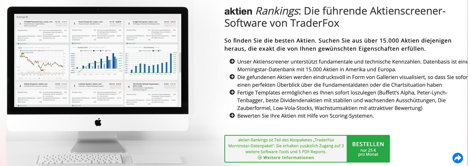 das Tool Aktien-Rankings.