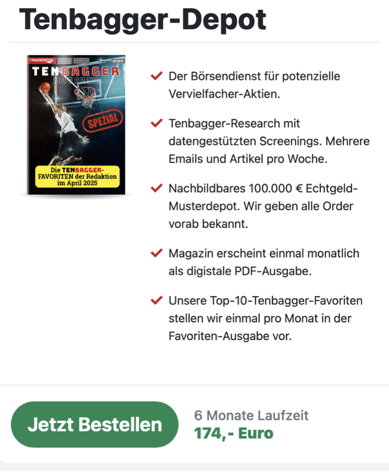 Infos zum Tenbagger-Depot
