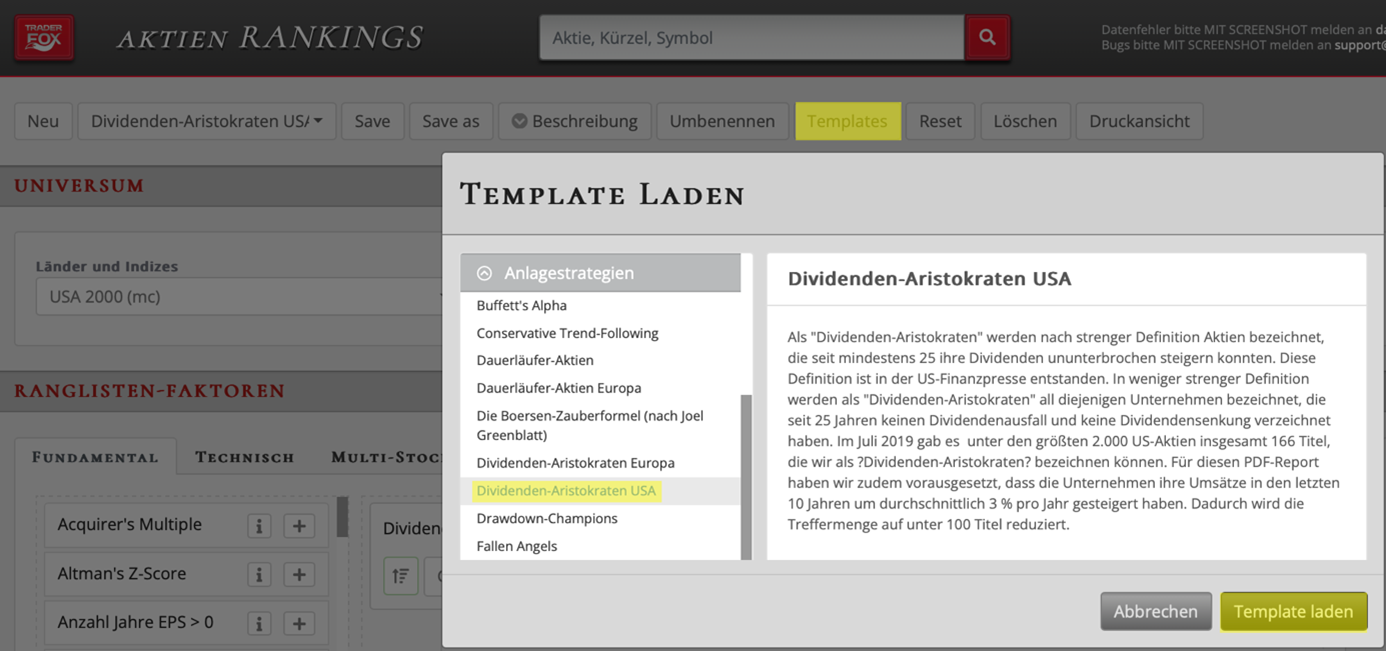 Hier gelangt ihr zum Dividenden-Aristokraten-Ranking